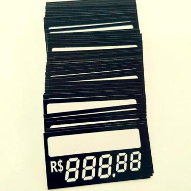 Imagem de 50 Etiquetas De Preço Pvc Reutilizável Precificador Médio - REI DA UTI
