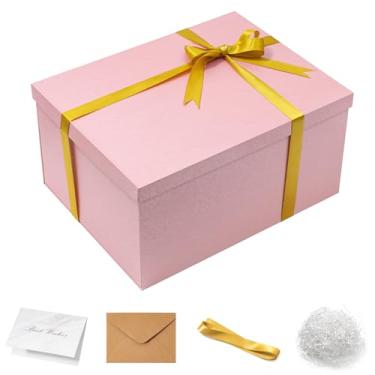 Imagem de Mefleet 1 pacote com 16 x 12 x 8 caixas de presente grandes rosa