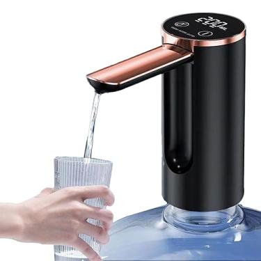 Imagem de Dispenser de Água Automático com Seleção Quantidade Bomba Elétrica Plegável para Garrafas Universais Galão Carregamento USB Sensor Operação Um Toque Bateria Tubo Removível