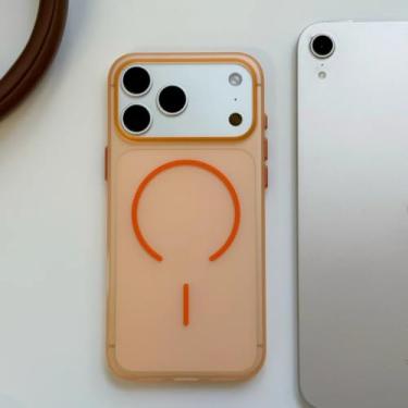 Imagem de Capa de luxo transparente com carregamento para iPhone Air 16 15 14 13 12 Pro Max Plus (para iPhone 16 Pro/laranja)