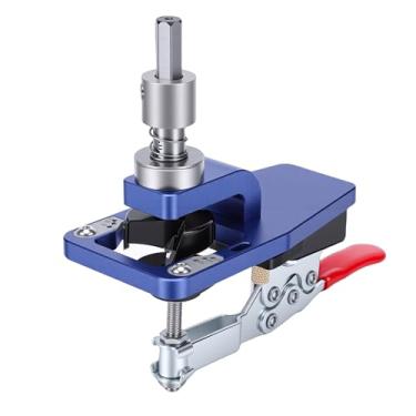 Imagem de Luocute Gabarito de Dobradiça Oculta de 35 Mm, Ferramenta Localizadora de Orifício de Porta de Gabinete de Liga de Alumínio Com Braçadeira Rápida e Placa de Pressão Ajustável, para