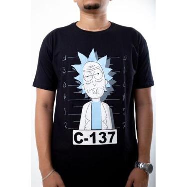 Imagem de Camiseta Rick And Morty C-137 Adulto - Glev.Conceito, GG, Preto