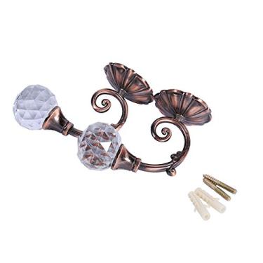 Imagem de Luqeeg Cortina de Vidro Cristal Holdback Ganchos de Metal Vintage para Cortinas Tieback Cabide de Parede 4 Cores para Decoração de Casa Sala de Estar, Conjunto de 2 (Bronze Roxo)