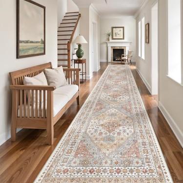 Imagem de Tapete-passadeira 0,7 x 3,6 m zesthome Lavável, tapete de entrada resistente a manchas, tapete ultrafino, antiderrapante para entrada, cozinha, lavanderia, corredor interno (laranja, 0,7 x 3,6 m)