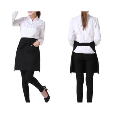 Imagem de Avental Unissex De Meio Corpo Com Bolsos Para Restaurantes, Cozinhas, 