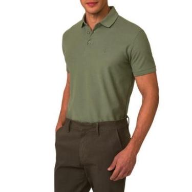 Imagem de Camisa Masculina Dudalina Gola Polo Pima Verde Médio 774310-Masculino
