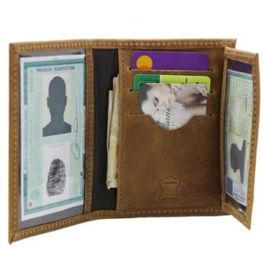 Imagem de Carteira Masculina Porta Rg Porta Cnh Porta Cartões Em Couro-Masculino