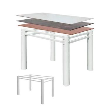 Imagem de Base De Mesa Jantar Tampo Pedra Madeira Vidro Granito 120x80 - Utilaço