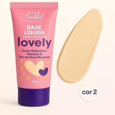 Imagem de BASE LIQUIDA MEDIA COBERTURA LOVELY FACE BEAUTIFUL 30ML- ESCOLHA SUA C