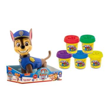 Imagem de Kit Boneco Gigante Chase Patrulha Canina e 5 Massinhas de Modelar Coti