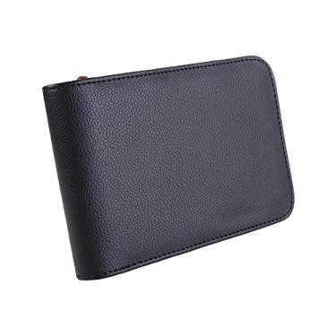 Imagem de Estojo com 12 canetas com zíper, suporte de escritório Staionery, couro sintético, marrom, 12 canetas, caixa de armazenamento de canetas, bolsa de recipiente (preto)