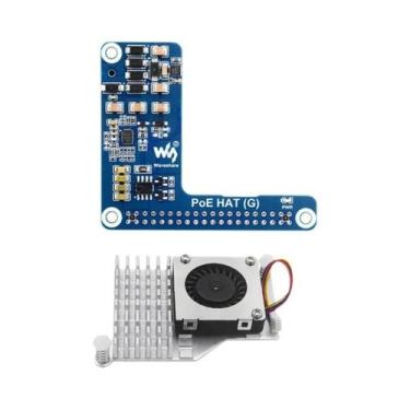 Imagem de PoE HAT Para Raspberry Pi 5 5V 5A Power over Ethernet HAT Suporta Padr