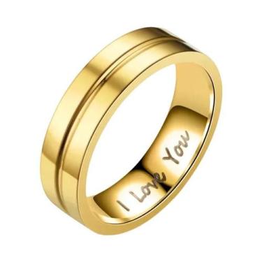 Imagem de Anéis De Noivado Em Aço Inoxidável Com Cristal Para Casais, Presente D