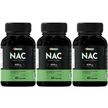 Imagem de NAC 600 mg Vitaease  60 Cápsulas  Suplemento Alimentar, 180 Cápsulas (