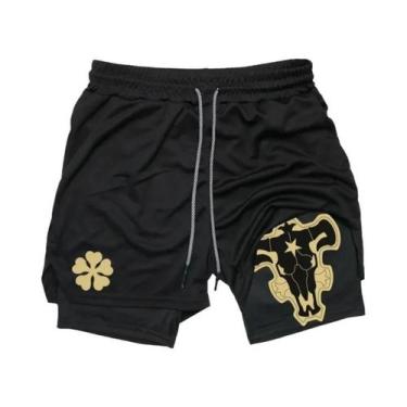Imagem de Shorts De Ginástica 2 Em 1 De Secagem Rápida Para Homens, Para Treino,