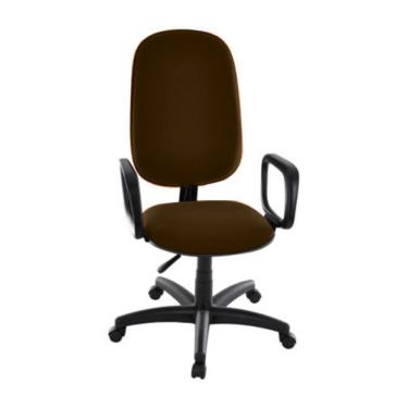 Imagem de Cadeira Presidente Para Escritório Com Braços Linha Uno Marrom