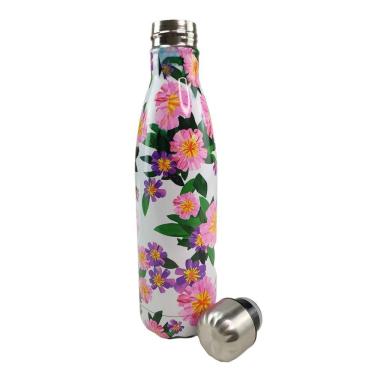 Imagem de Garrafa Termica Inox 500ml Estampa Flores Florido