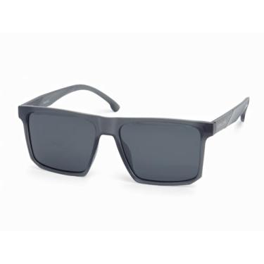 Imagem de Óculos de Sol Casual Polarizado Masculino King One, Lente UV400 Kit contém Case Couro ECO (Preto G15) (Cinza)