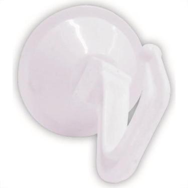Imagem de Cabide De Pressao Daivak Plastico Branco 101 - Kit C/12, Branco