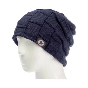 Imagem de Gorro De Lã Tricotado Com Forro De Fleece Unissex, Quente, Grosso E Ma