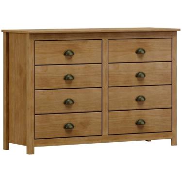 Imagem de Cômoda Para Quarto Closet 8 Gavetas Madeira Maciça Mazzaro F06 Freijó - Lyam Decor
