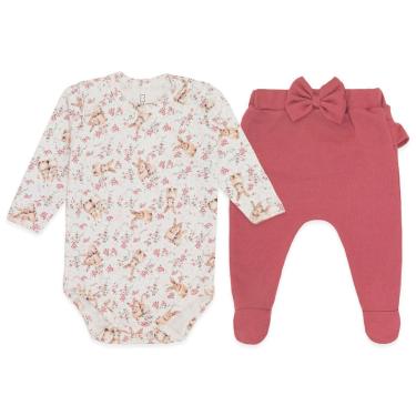 Imagem de Conjunto Body/Mijão Bebê Menina Coelhinho E Rosas Mini & Co-Feminino