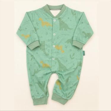 Imagem de Macacão de Bebê em Malha Macelin Verão com Estampinhas Fofas - Era Uma