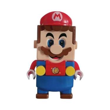 Imagem de Figuras De Ação Super Mario Luigi Em Blocos De Montar, Brinquedos Para
