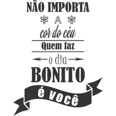 Imagem de Adesivo Decorativo De Parede Frase Não Importa A Cor Do Céu