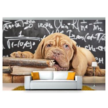 Imagem de Papel De Parede Animais Cão Mordendo Livro 3D Anm109