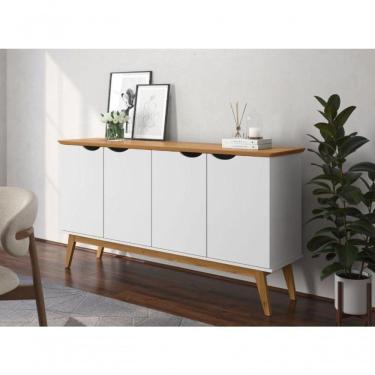 Imagem de Buffet Patrimar 4 Portas Prism Branco Acetinado/cinamomo