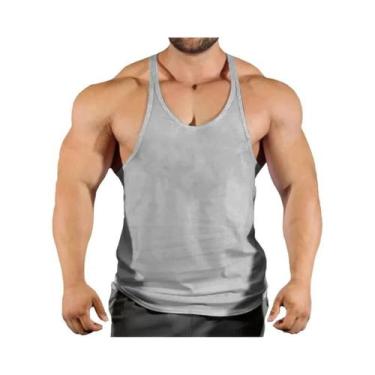 Imagem de Camiseta Regata Masculina De Algodão Sem Mangas, Cor Sólida, Para Trei