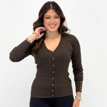 Imagem de Casaco Aishty Cardigan com Botão Feminino-Feminino