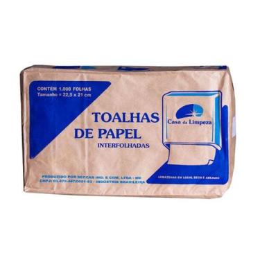 Imagem de Papel Toalha CASA DA LIMPEZA Interfolhado Branco 2 Dobras 21x22,5cm Fa