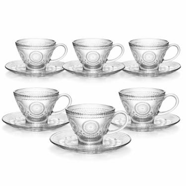 Imagem de Jogo De 6 Xícaras Chá 220ml Vidro Clear Em Casa Tem