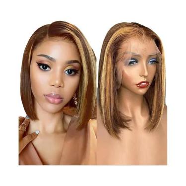 Imagem de Peruca bob brasileira com cabelo liso natural, cabelo curto, à venda, 