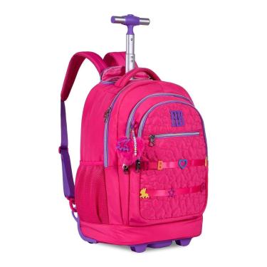 Imagem de Mochila Escolar Grande Rodinhas ou Costas Rebecca Bonbon-Feminino