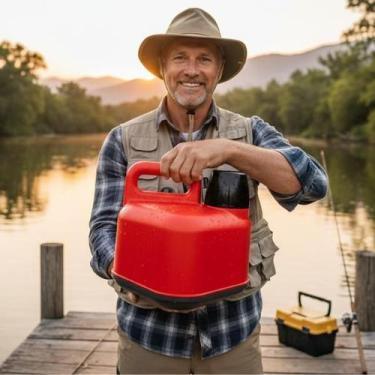 Imagem de Garrafão Garrafa Térmica Água Viagem Camping Praia Acampamento Roça Si