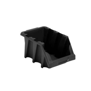 Imagem de Gaveteiro Plástico N 7 Preto 22x38cm - Organizador De Parafusos E Ferr