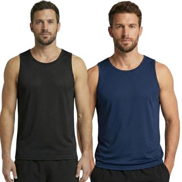 Imagem de KIT 2 Blusa Regata Adulto Maculina Dry Vekyo Fresca Regata Esportiva Masculina Camiseta Respirável-Masculino