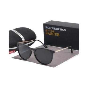 Imagem de Óculos De Sol Redondos Polarizados Masculinos BARCUR Design Clássico U