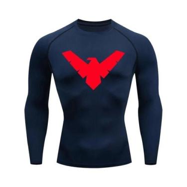 Imagem de Camiseta De Compressão Masculina De Secagem Rápida Para Corrida, Manga