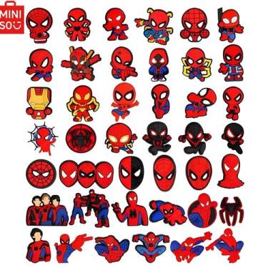Imagem de Conjunto De 42 Berloques De PVC Do Homem-Aranha Para Crocs, Bolsas, Ch