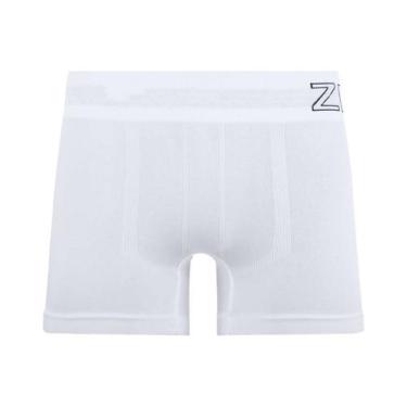 Imagem de Cueca Boxer Sem Costura Zee Rucci Branco, GG, Branco