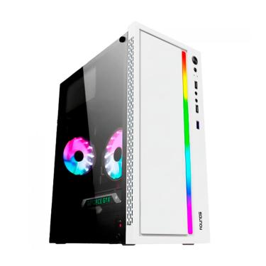 Imagem de Gabinete Gamer Round5 Viper White RGB Mid Tower mATX Sem Fans Branco