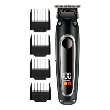 Imagem de Aparador De Pelos Cortador De Cabelo Barbeador Sem Fio Inova, Preto, 1