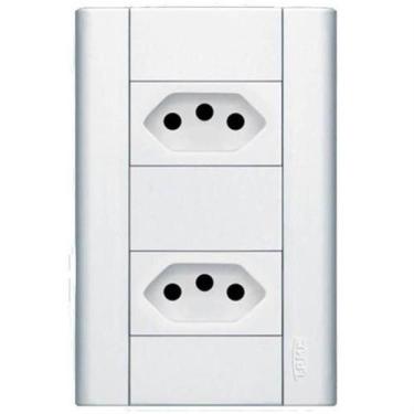Imagem de 2 Tomadas 20a 250 Volts Com Placa Modulare - 1434 - Fame 2 Tomadas 20a