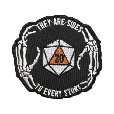 Imagem de Patches De Bordado De Caveira Punk Preto E Branco Para Roupa, Termocol