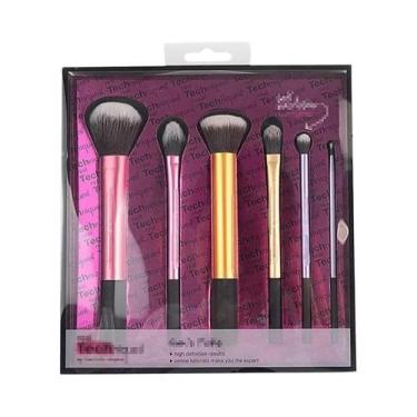 Imagem de Conjunto Completo De Pincéis De Maquiagem: Pincel Para Pó, Blush, Somb