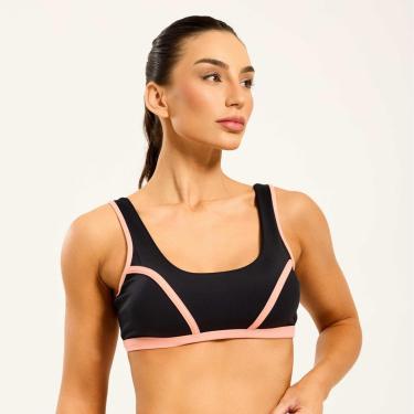 Imagem de Top Cosmo Preto Poliamida Com Bojo Donna Carioca-Feminino